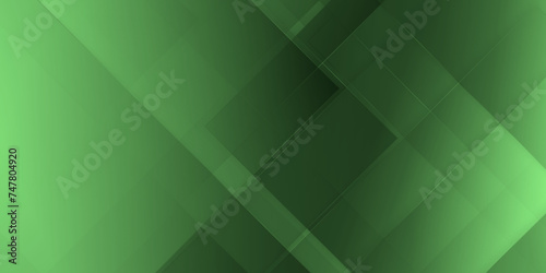 Intersecting lines and squares arranging randomly, vector of green background made by squares and triangles, presentation creative banner abstract blank green background with geometric patterns.