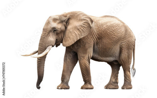 Majestic Elephant: A Study in Grace and Strength isolated on transparent Background