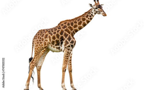 Towering Tall: The Majesty of Giraffes isolated on transparent Background