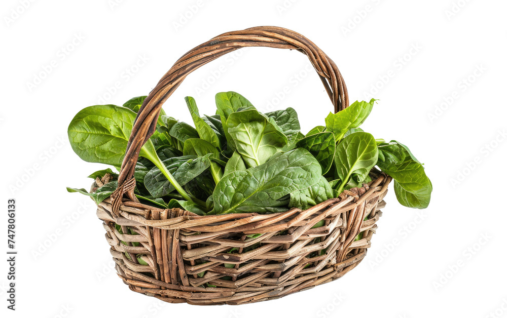 Verdant Spinach Container isolated on transparent Background Verdant Spinach Container isolated on transparent Background