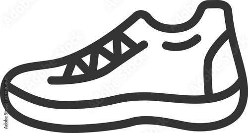 陸上のアイコン（線画）のイラスト