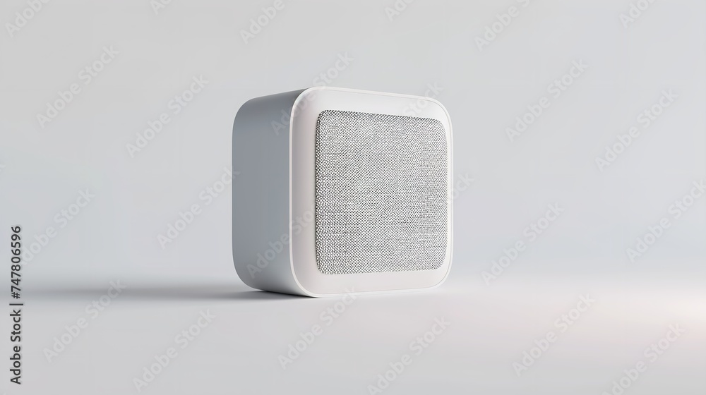 White Stunning Bluetooth Speaker Isolated on White White Stunning Bluetooth Speaker Isolated on White