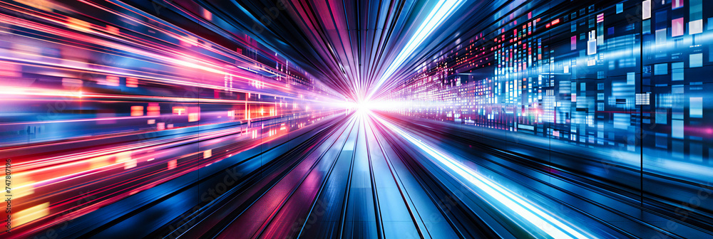Futuristic Technology Network, Abstract Background with Science and Information Concept Futuristic Technology Network, Abstract Background with Science and Information Concept