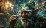 An elf detective uses magic cigarettes to uncover clues, combining magic with good.