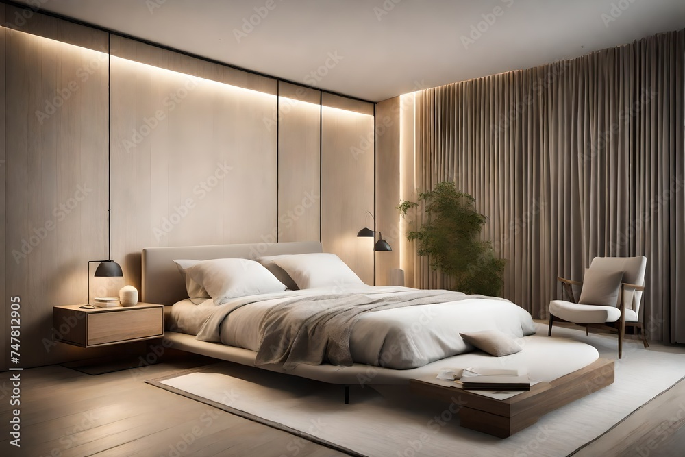 modern living room generated by AI technology modern living room generated by AI technology
