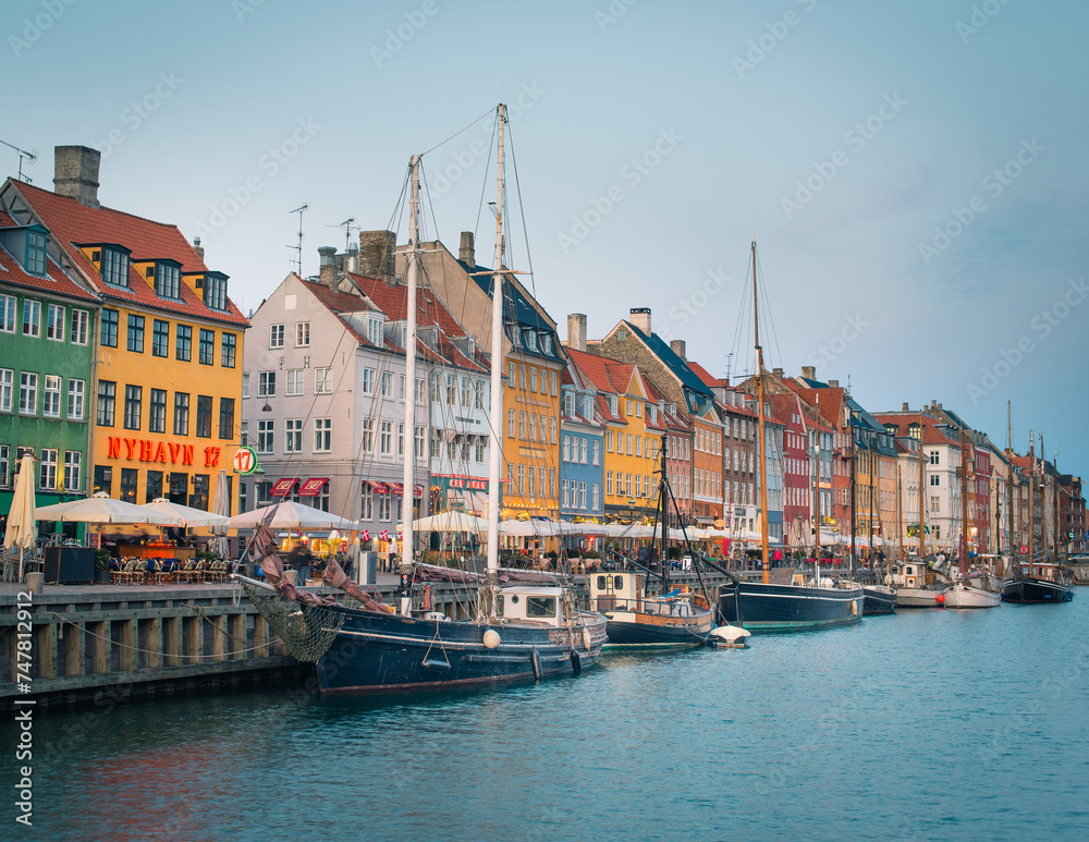 17th Century Building on Waterfront, Nyhavn, Copenhagen, Denmark