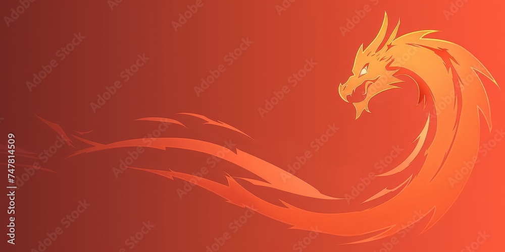 Fototapeta premium A Majestic Chinese Dragon Sculpture, Symbolizing Power and Good Fortune, Generative AI