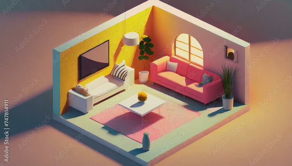 3d model of a living room 3d model of a living room