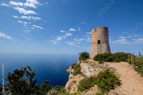 Cap Blanc tower built in 1579  llucmajor  Mallorca  Balearic Islands  Spain