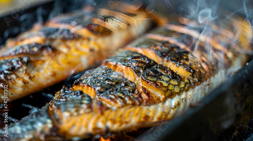 grilled delicious mackerel