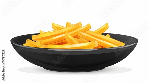 french fries in a bowl illustration