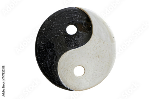 Yin and Yang Symbol On Transparent Background.