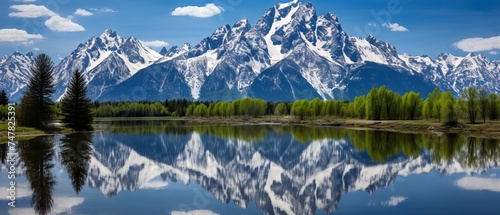 Vibrant Grand Tetons Reflection - Captured with Canon RF 50mm f/1.2L USM Lens
