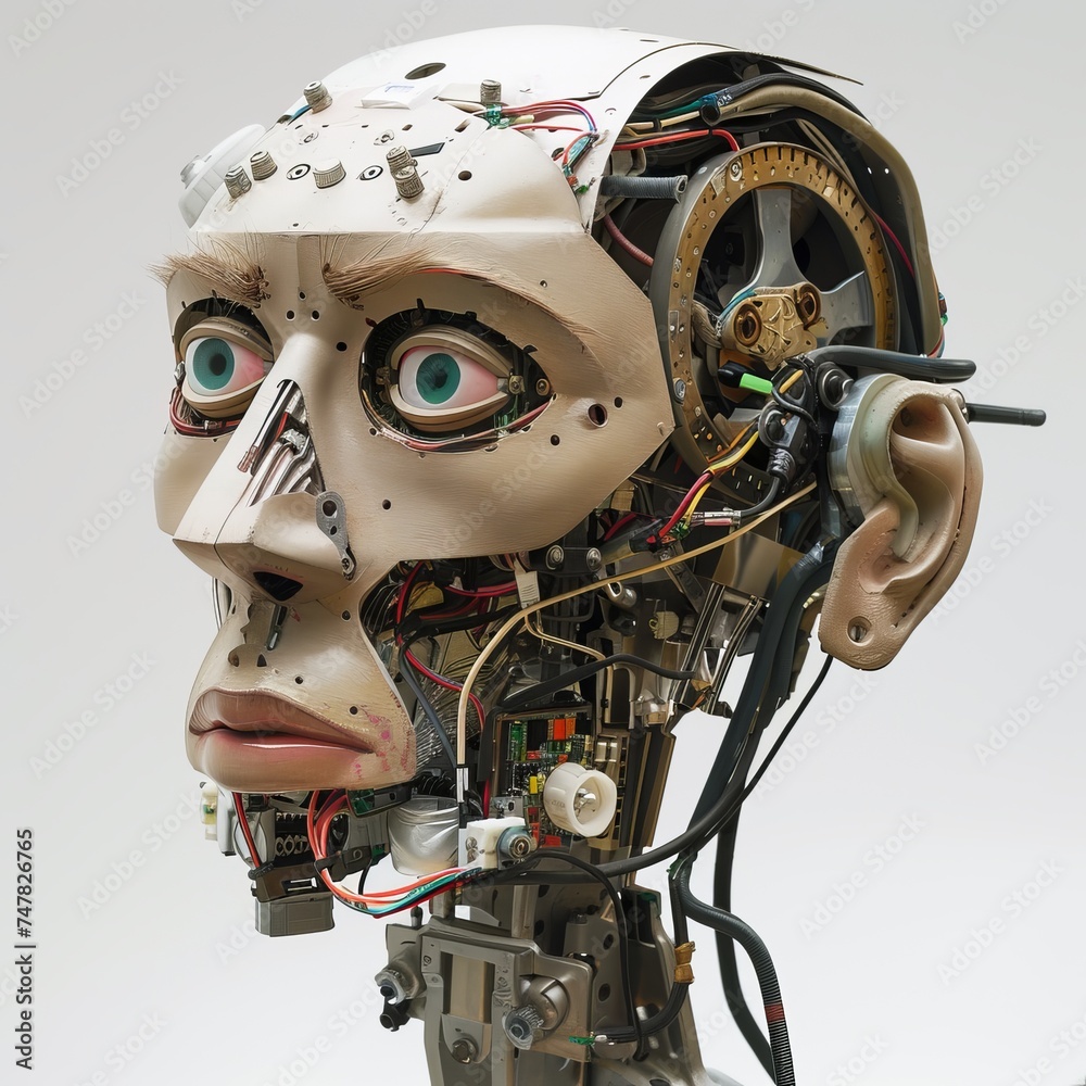 Fototapeta premium Artificial Intelligence Redefined: Robot with Human-like Traits