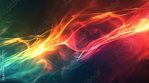 Abstract background with colorful smooth lines.