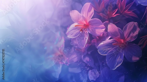 Elegant purple flower petals with gradient background.