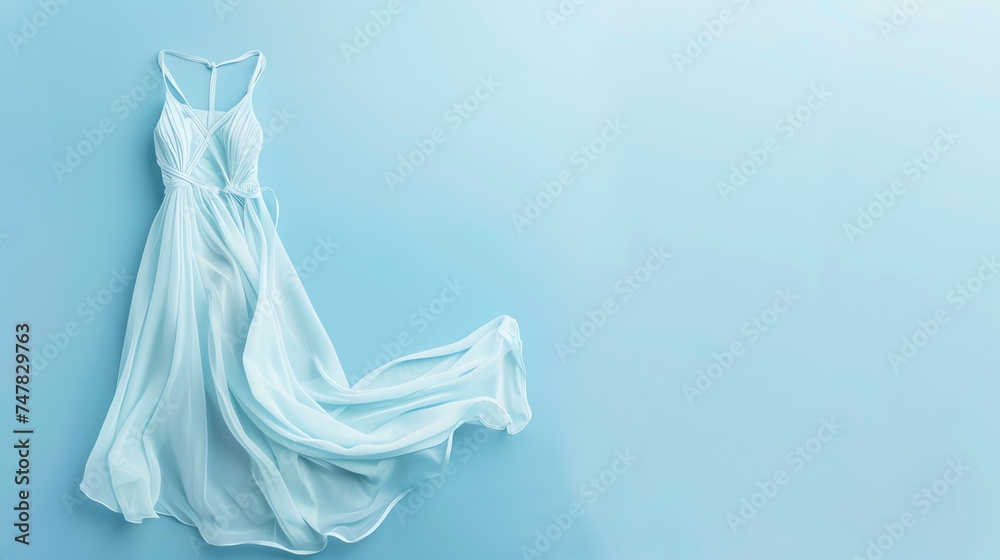 Rythme Dress in Blue & Beige