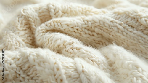 Soft and cozy white wool fabric. The perfect material for a warm winter sweater.