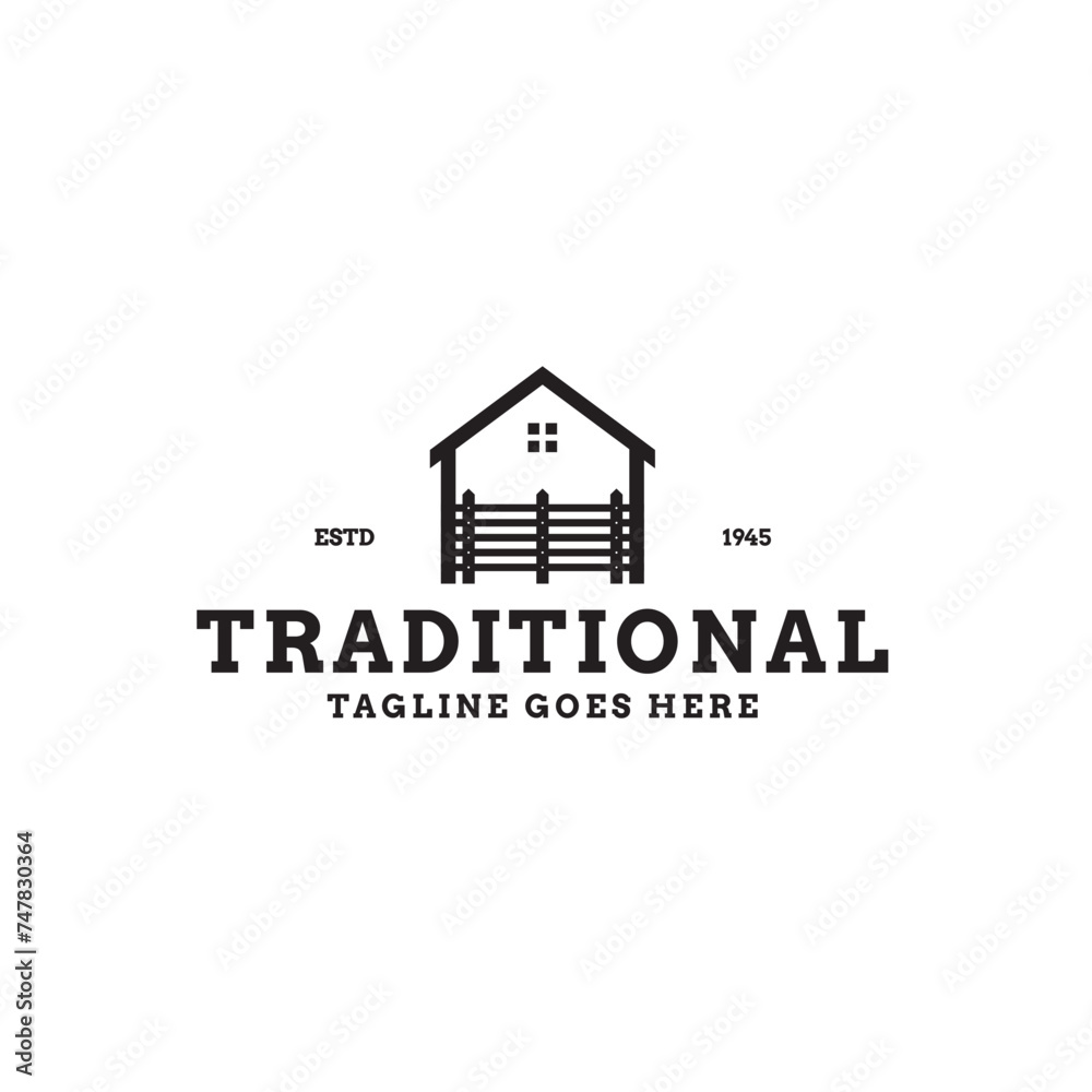Fence Logo Design Concept Vector Illustration Fence Logo Design Concept Vector Illustration