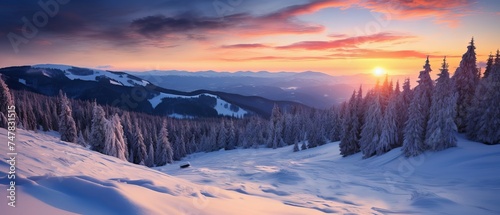 Winter Majesty: Stunning Sunrise in the Mountains, Shot with Canon RF 50mm f/1.2L USM