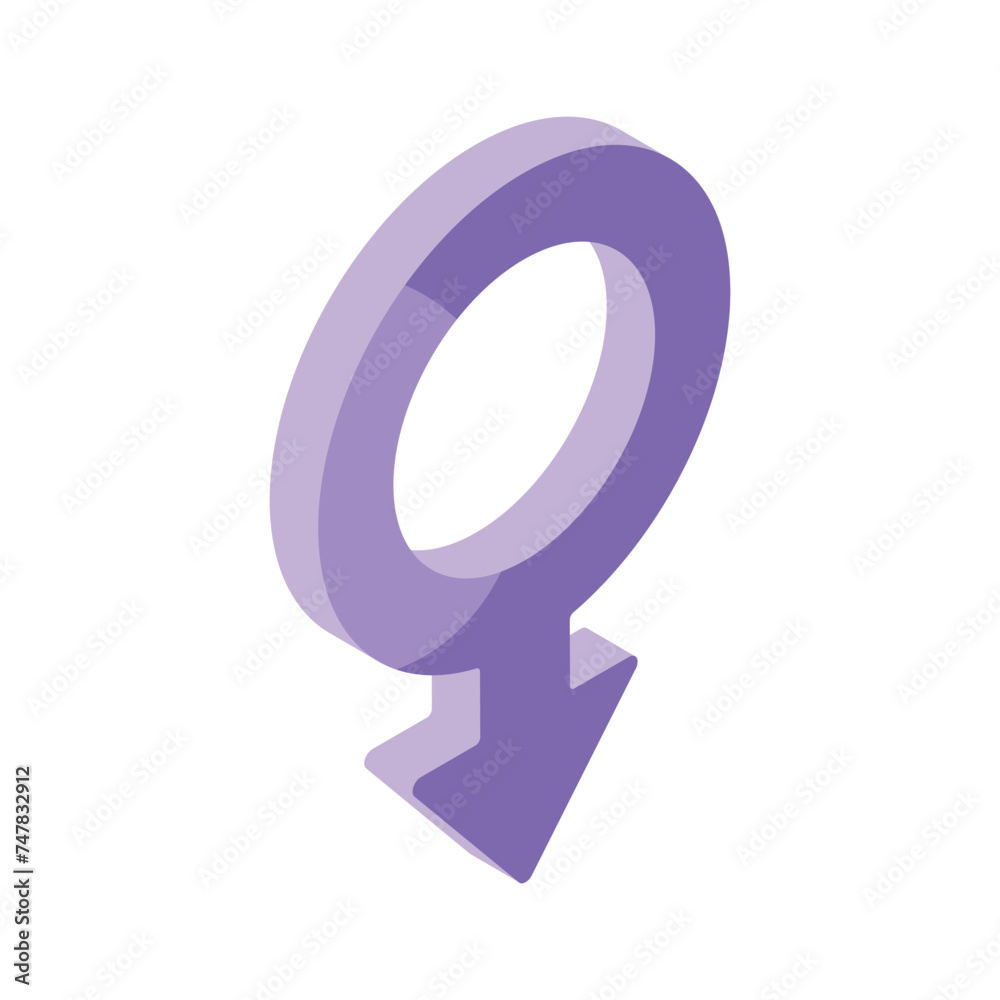 An amazing isometric icon of male symbol, masculine concept An amazing isometric icon of male symbol, masculine concept