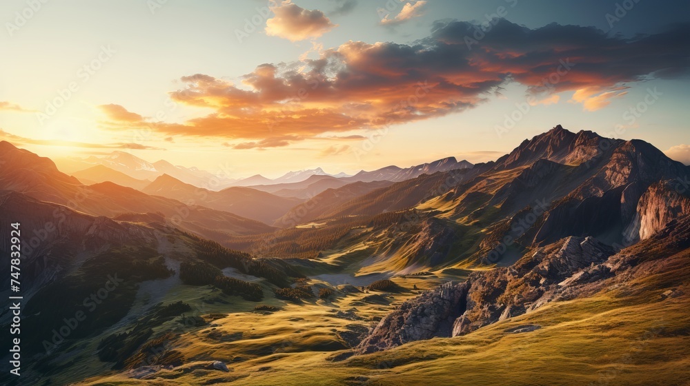 Golden Hour Majesty: Breathtaking Mountain Landscape at Sunset, Captured with Canon RF 50mm f/1.2L USM Golden Hour Majesty: Breathtaking Mountain Landscape at Sunset, Captured with Canon RF 50mm f/1.2L USM