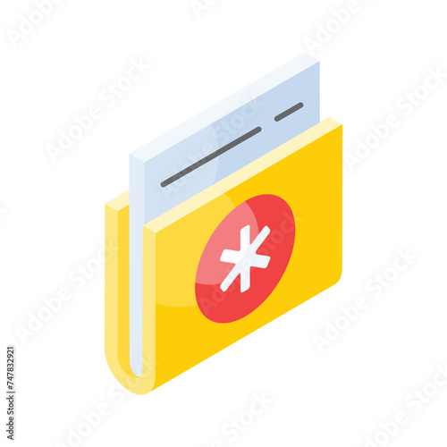 Have a look at this amazing icon of medical data, isometric vector of patient medical record
