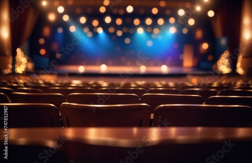 School auditorium stage  creativity and talent to shine
