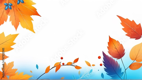 Autumn background with colorful leaves. Vector illustration for your design. copyscape