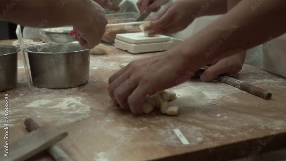 Preparing Chinese food by hand on table, cooking in Chinese kitchen. Preparing Chinese food by hand on table, cooking in Chinese kitchen.