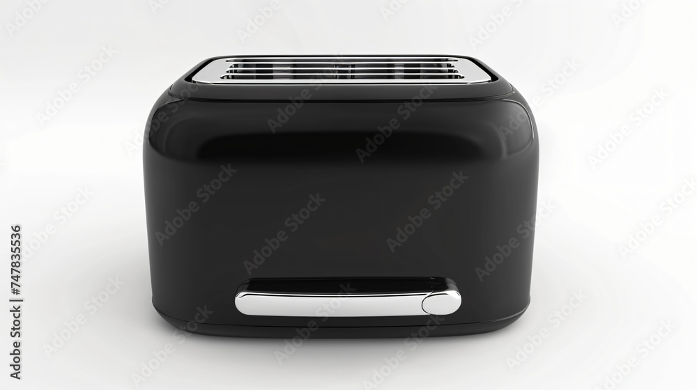 black toaster mock up isolated on white background black toaster mock up isolated on white background