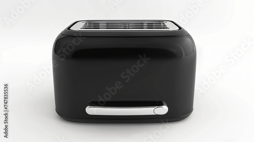 black toaster mock up isolated on white background 
