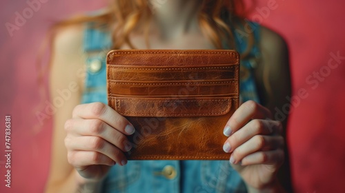 Woman holding an empty wallet and purse. She does not have money for bill payments, credit card loans or expenses. Concept of bankruptcy, bankruptcy or debt financial.