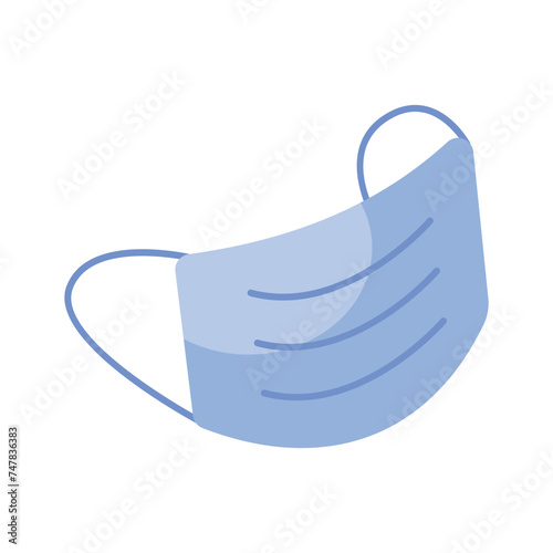 Medical face mask in modern style, covid protection mask