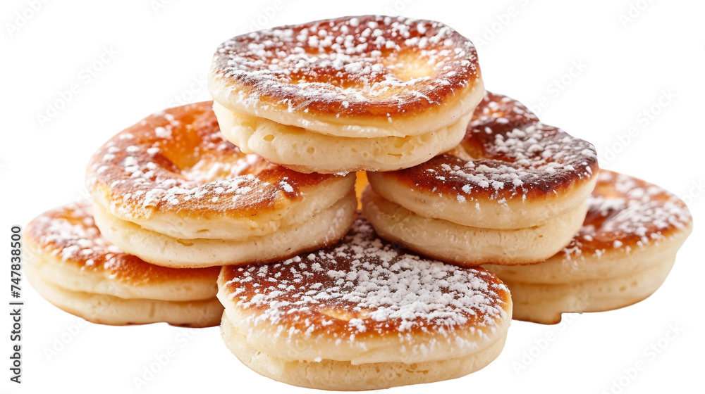 Tempting Mini Pancakes on transparent background, Transparent PNG Format