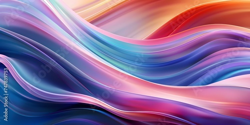 A Symphony of Colors in Fluid Abstract Waves