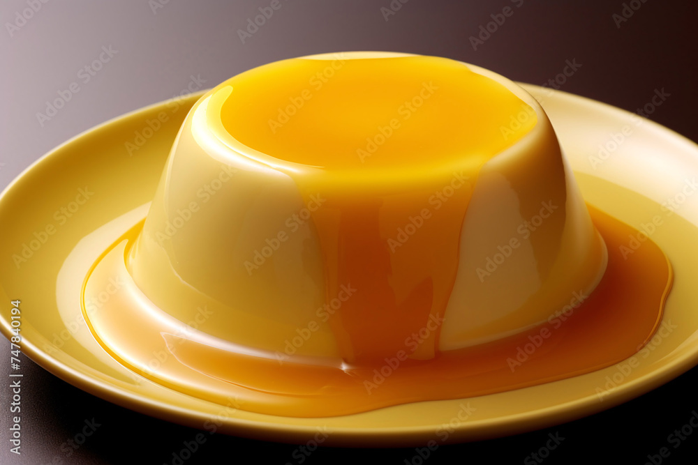 custard pudding, cake custard pudding, cake