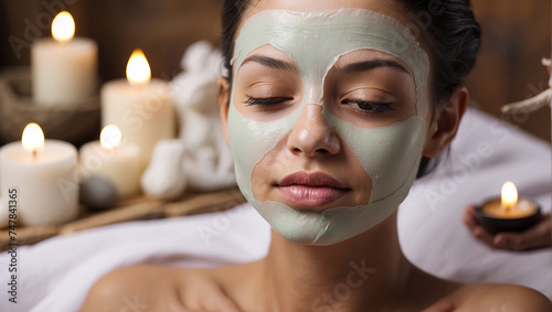 woman relaxing in salon