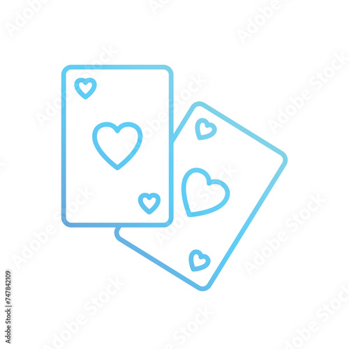 Playing icon vector stock illustration