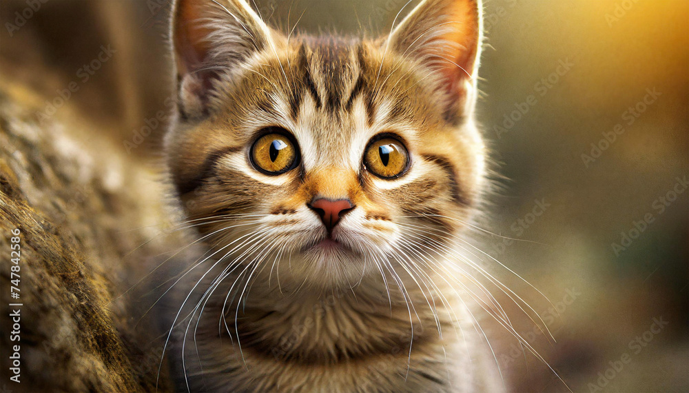 Cute cat close-up shot