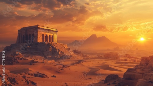A lone ancient temple stand...