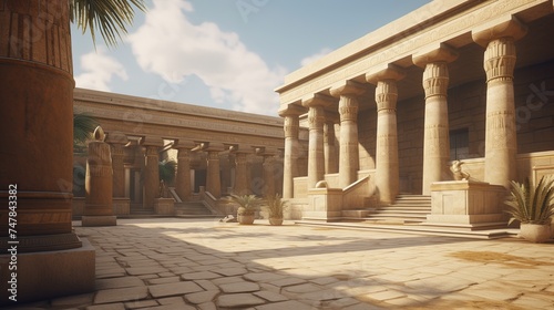 Pharaohs palace in ancient Egypt