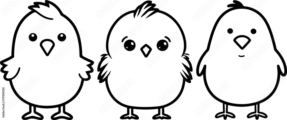 Pixel perfect icon set of chicken, chick, hen, birds, animals. Thin line icons, flat vector illustrations, simple design isolated on white, transparent background Pixel perfect icon set of chicken, chick, hen, birds, animals. Thin line icons, flat vector illustrations, simple design isolated on white, transparent background