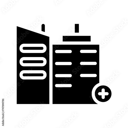 action add building Glyph Icon