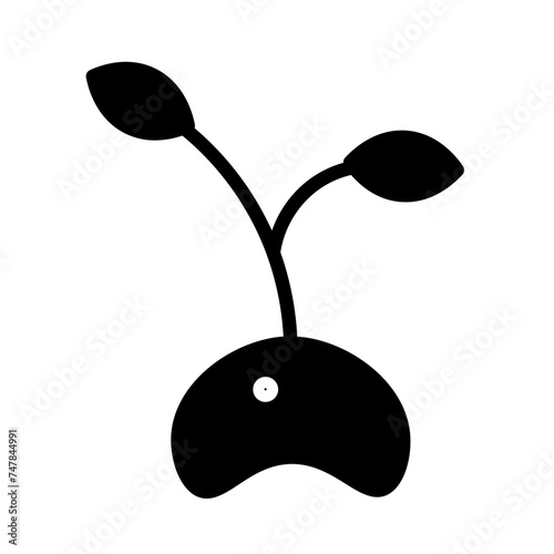 bean coffee grow Glyph Icon