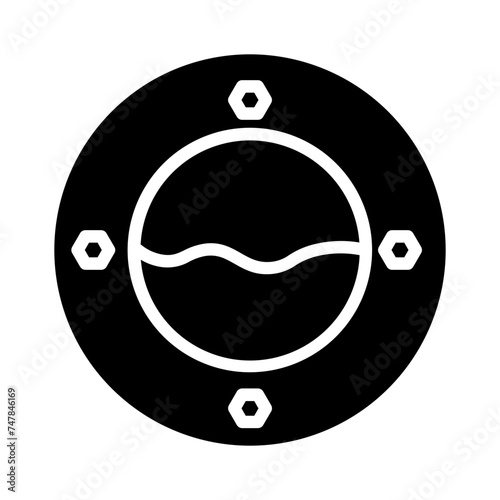 porthole sailing transport Glyph Icon