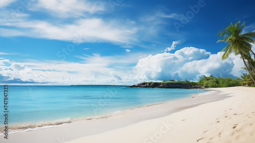 Tropical Beach Panorama: Vast Seascape Horizon Captured by Canon RF 50mm f/1.2L USM © Nazia