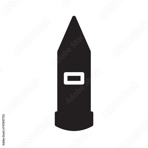 bullet caliber cartridge Glyph Icon