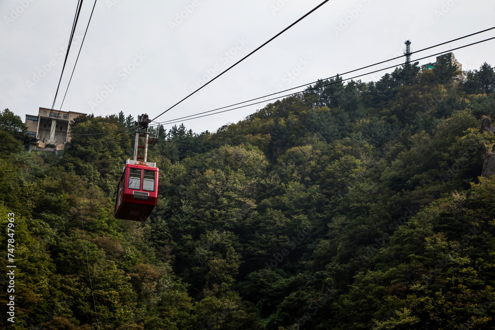Cable car on the mountain