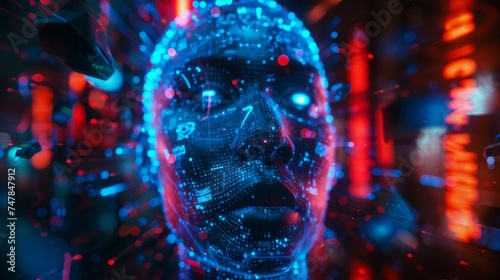 A digital concept of a human face 